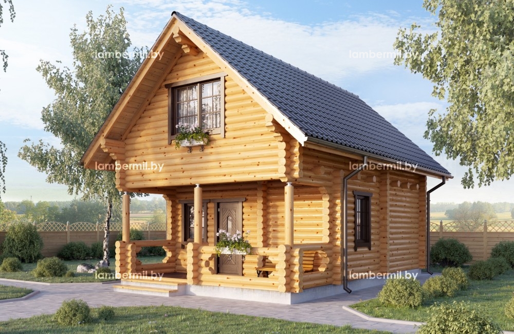Проект деревянного дома 5 х 8