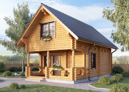 Проект деревянного дома 5 х 8