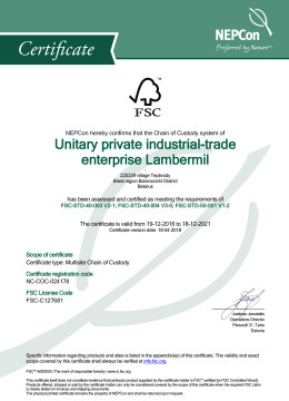 Сертификат FSC-1