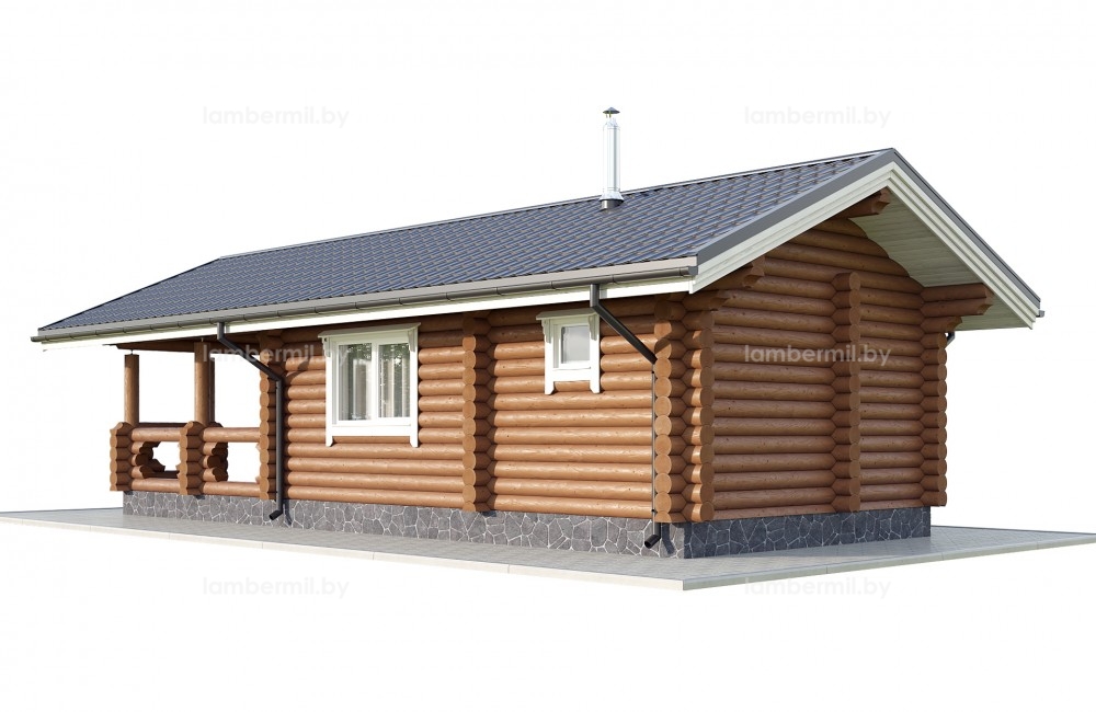 баня из цилинрованного бревна