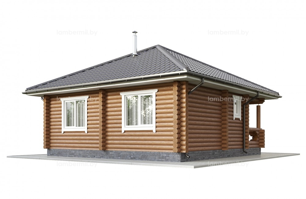 дом 50 м2 из бревна