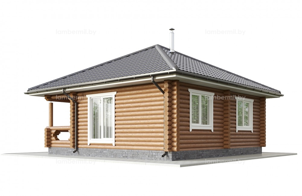 дома из оцилиндрованного бревна