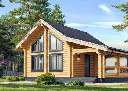 Дом-баня из бревен